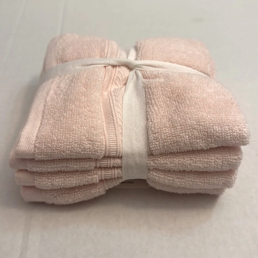 💥8pc PURELUX Luxury Bath Towel Set - Loft By Loftex - Rayon From Bamboo - Pink